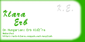 klara erb business card